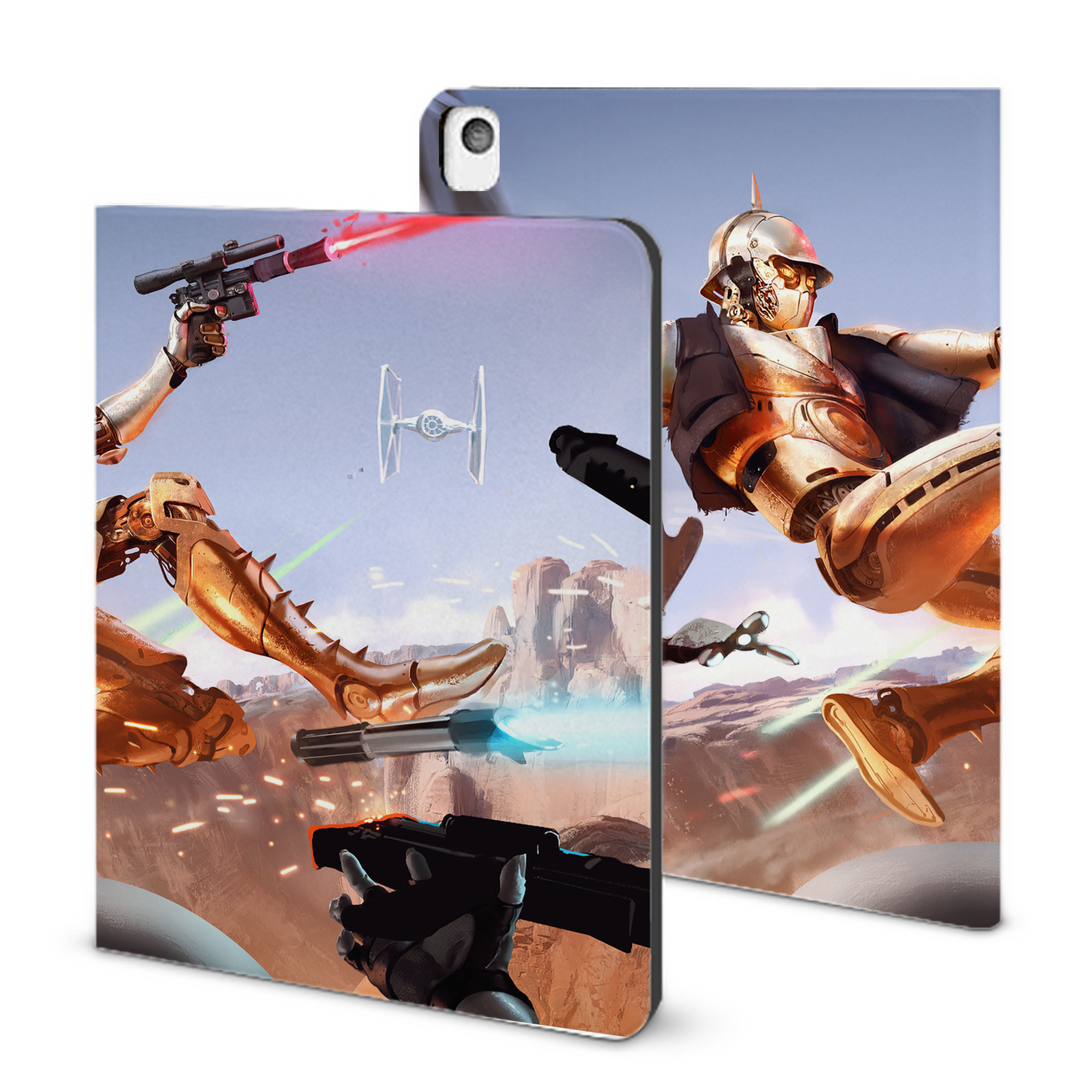 （画像用） スター・ウォーズ Star Wars IPadケース ペンホルダー付き ブックスタイルデザイン